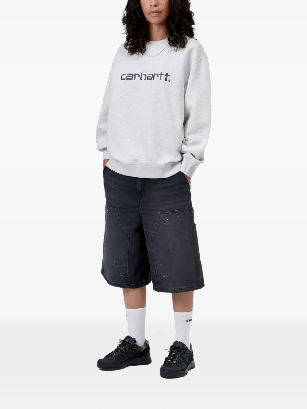 Carhartt WIP Sweater met geborduurd logo Grijs