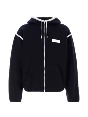 Givenchy Sleeveless Fleece Jacket With Gros Grain Detail | Blue