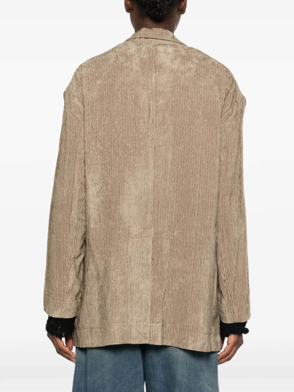 R13 Blazer met dubbele rij knopen Beige