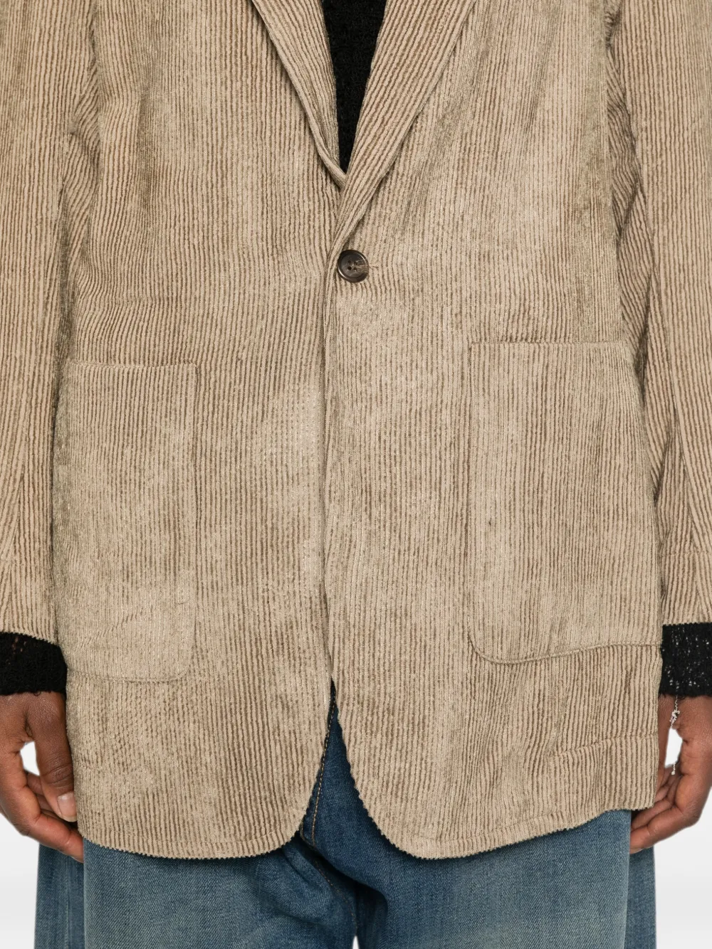 R13 Blazer met dubbele rij knopen Beige