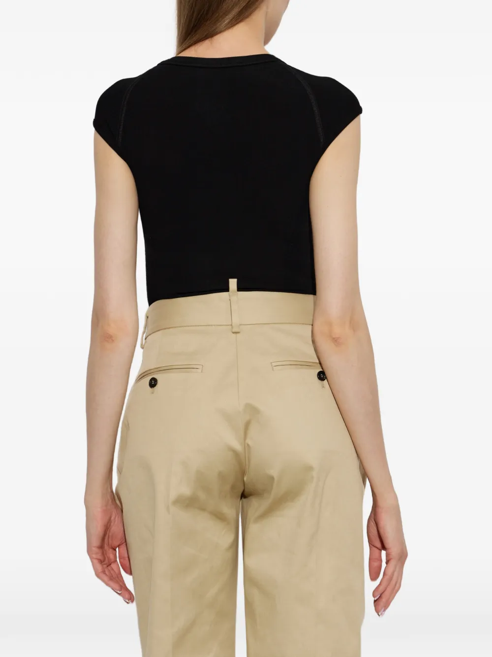 DSQUARED2 Ribgebreide body Zwart