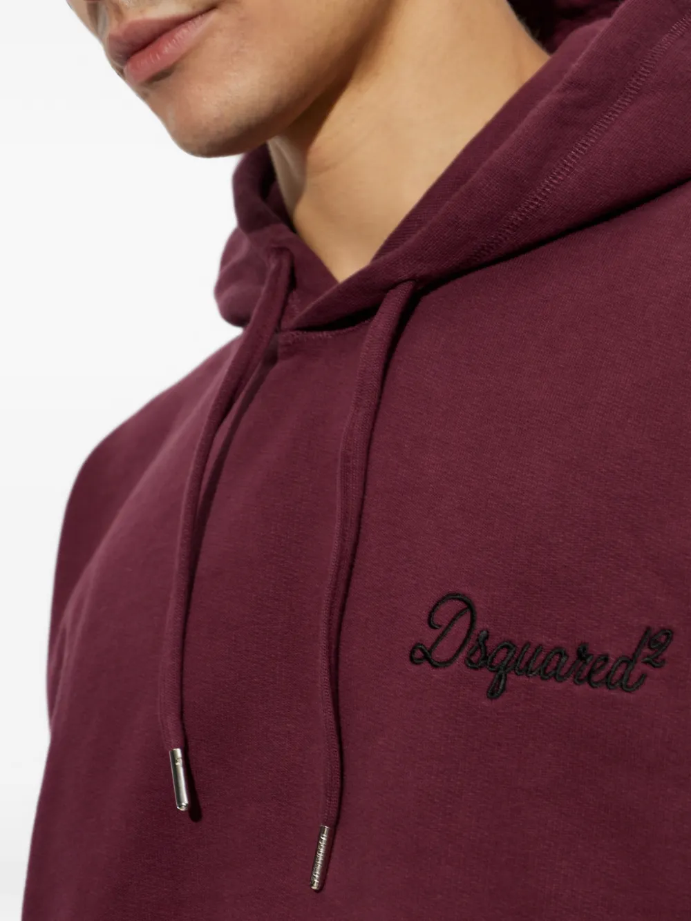 DSQUARED2 Hoodie met geborduurd logo Rood