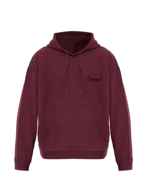 DSQUARED2 logo-embroidered drawstring hoodie