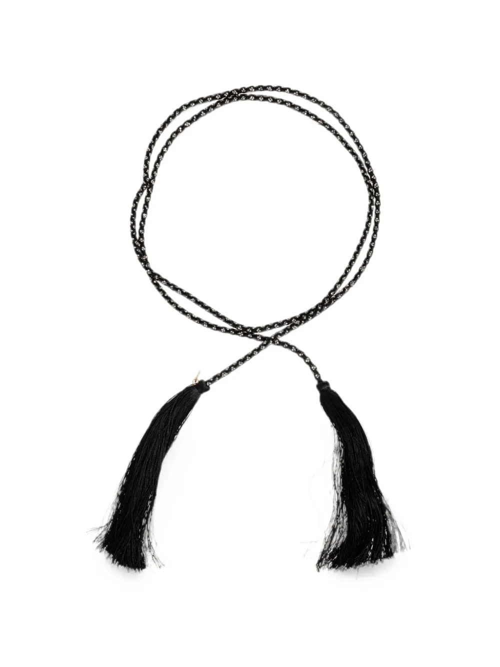 Forte Forte braided crystal-embellished belt - Nero