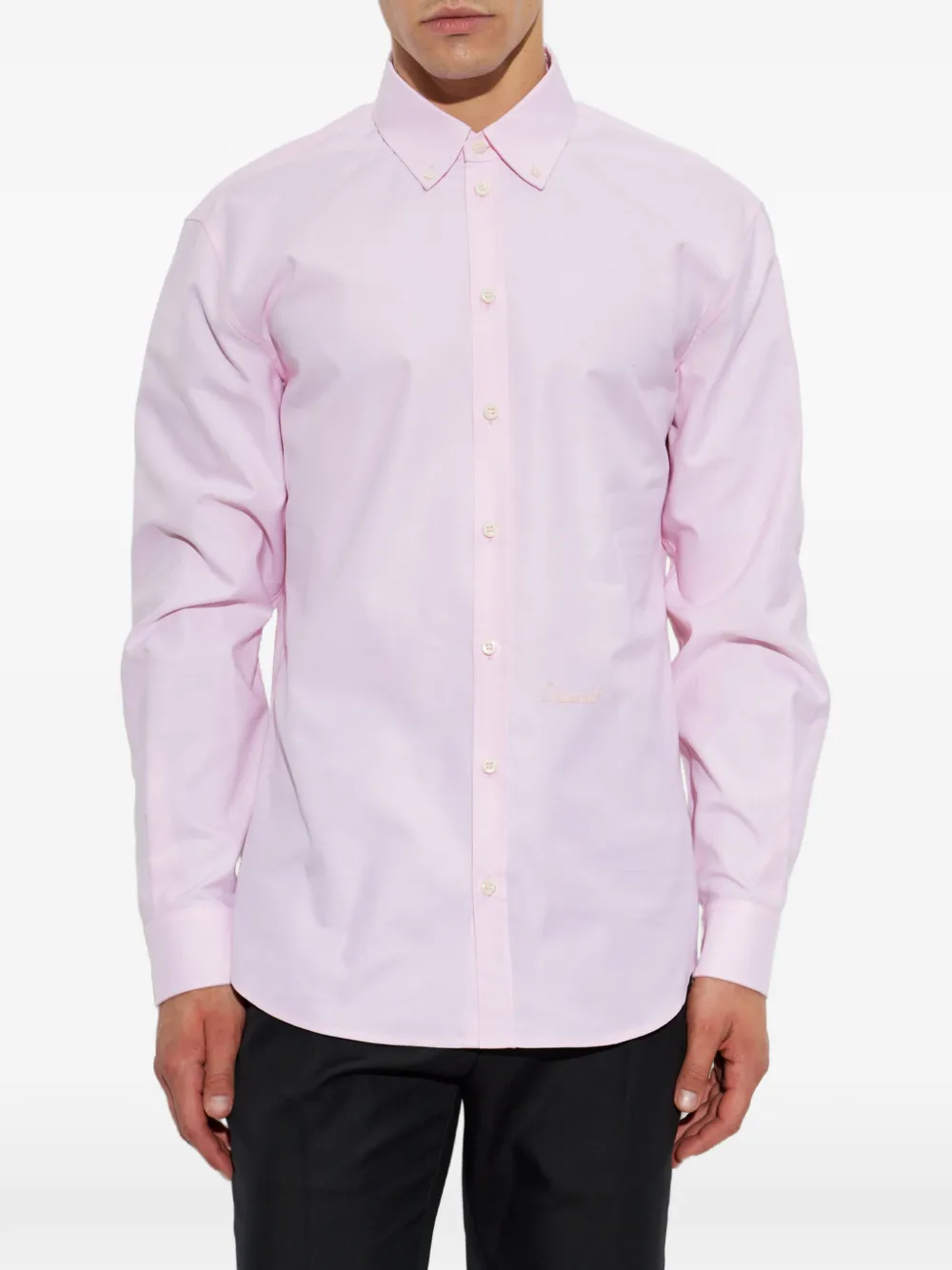 DSQUARED2 Dan button-down overhemd met geborduurd logo Roze