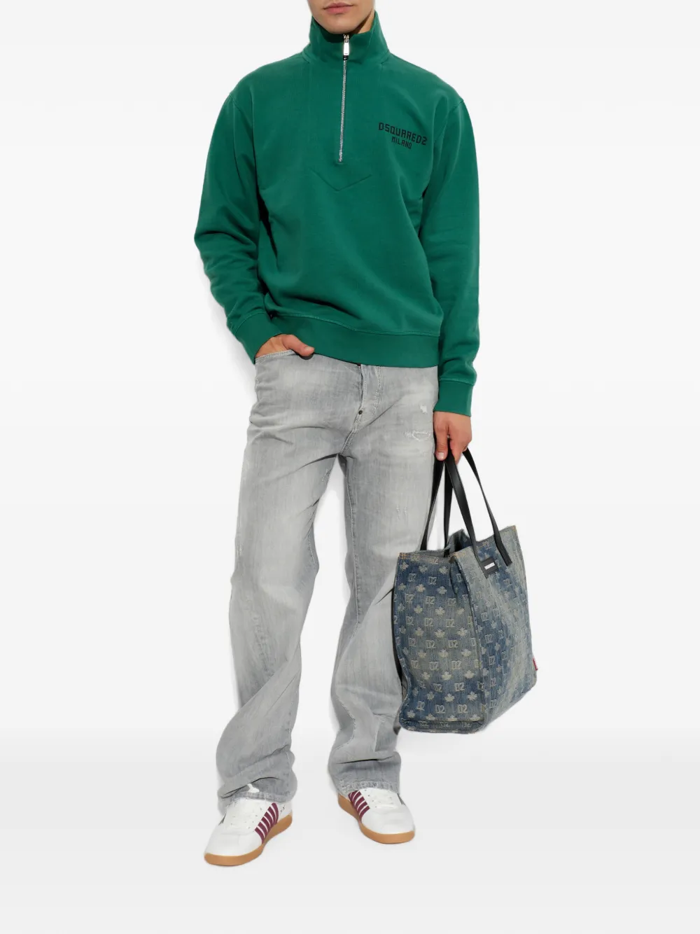DSQUARED2 Sweater met logo Groen