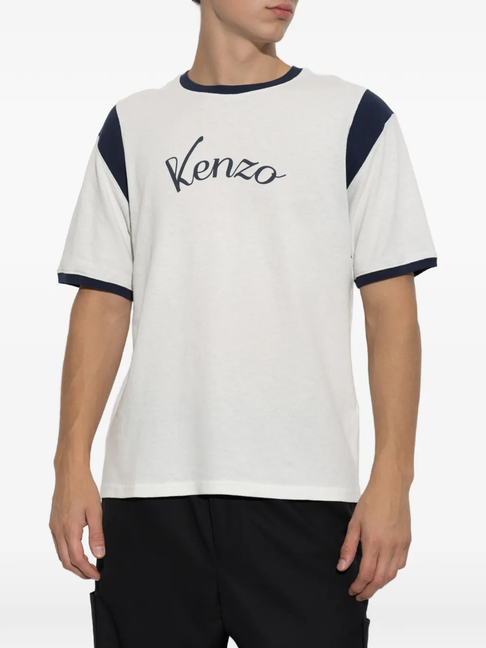 Kenzo Varsity katoenen T-shirt Beige