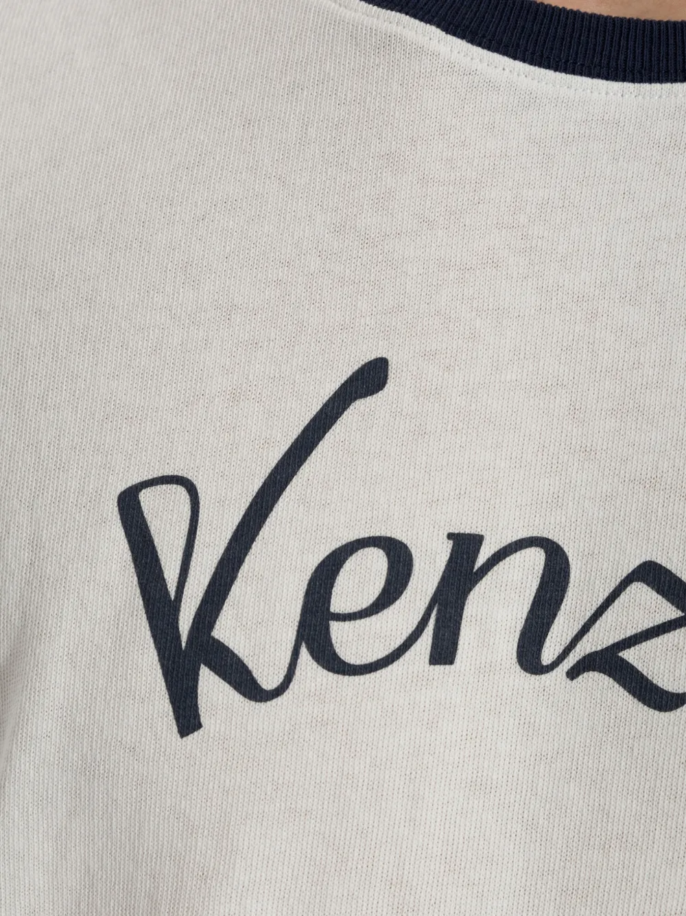 Kenzo Varsity katoenen T-shirt Beige