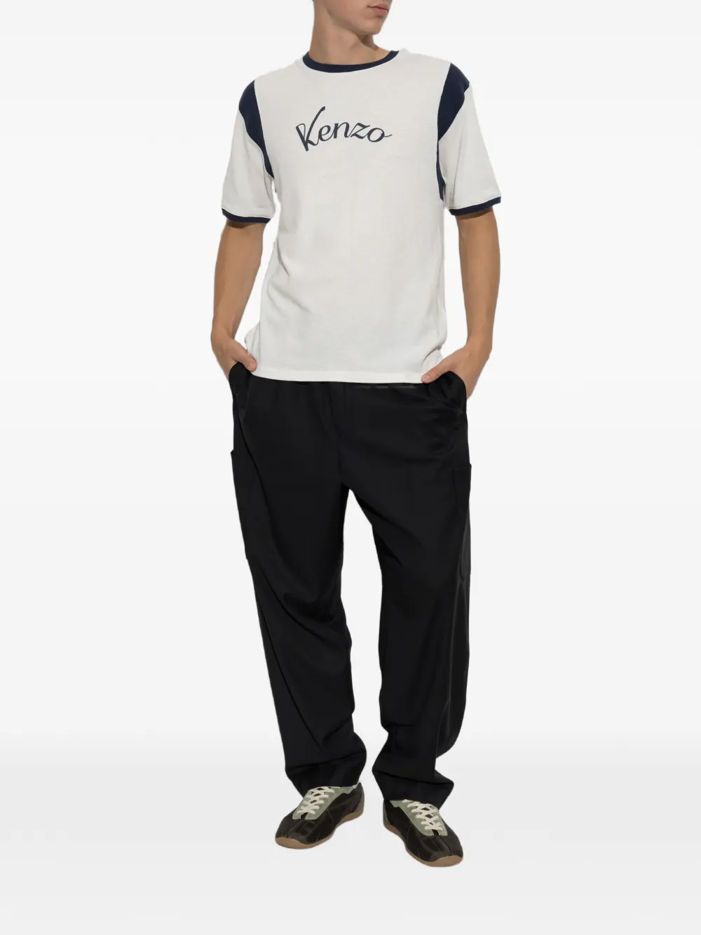 Kenzo Varsity katoenen T-shirt Beige