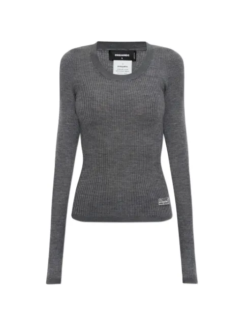 DSQUARED2 ribbed-knit wool sweater