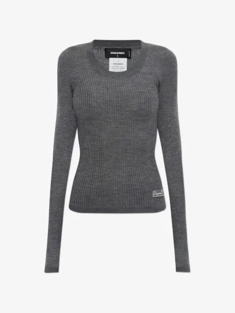 DSQUARED2 ribbed-knit wool sweater