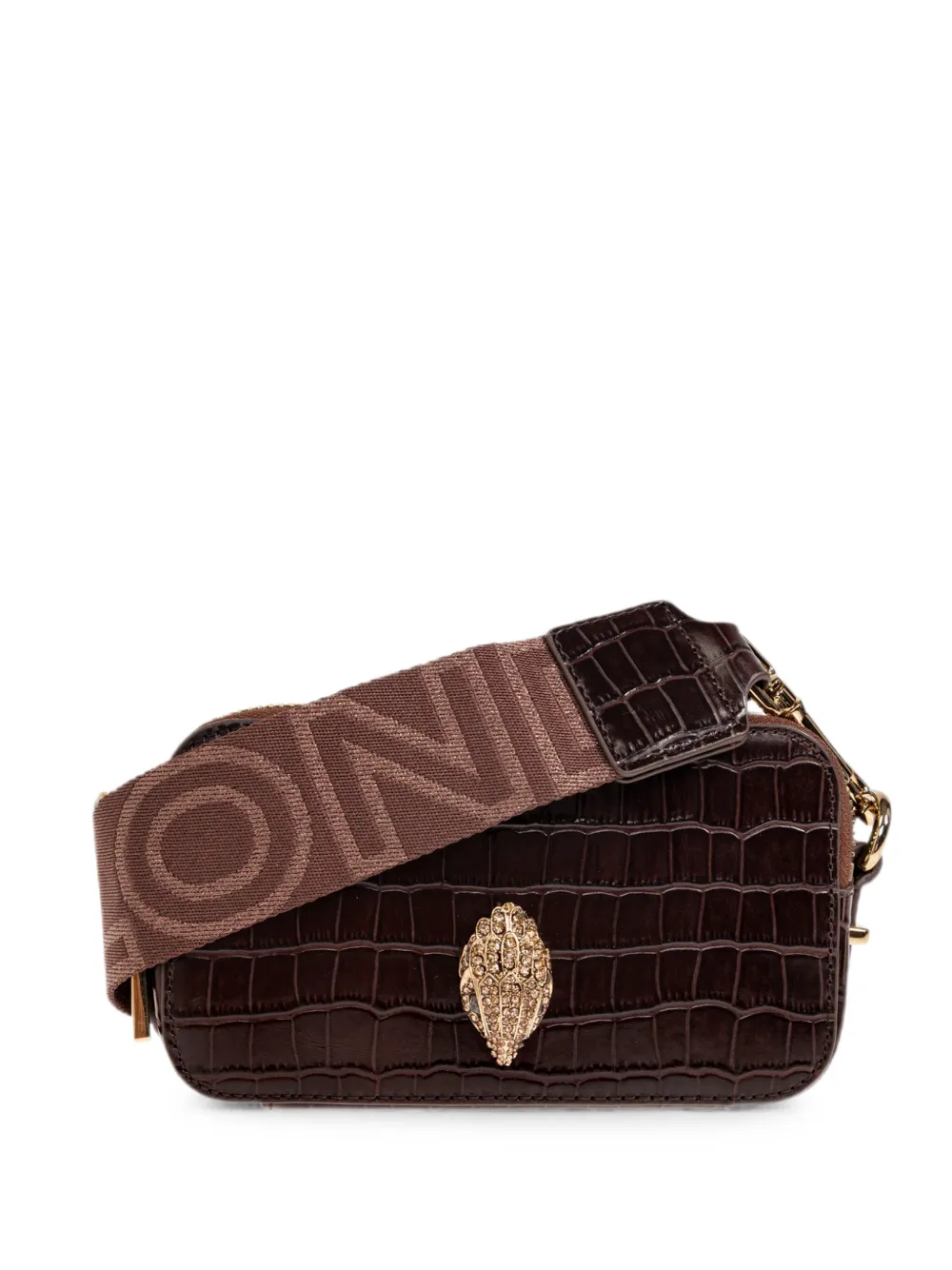 Kurt Geiger London Kensington croc-effect leather crossbody bag - Marrone