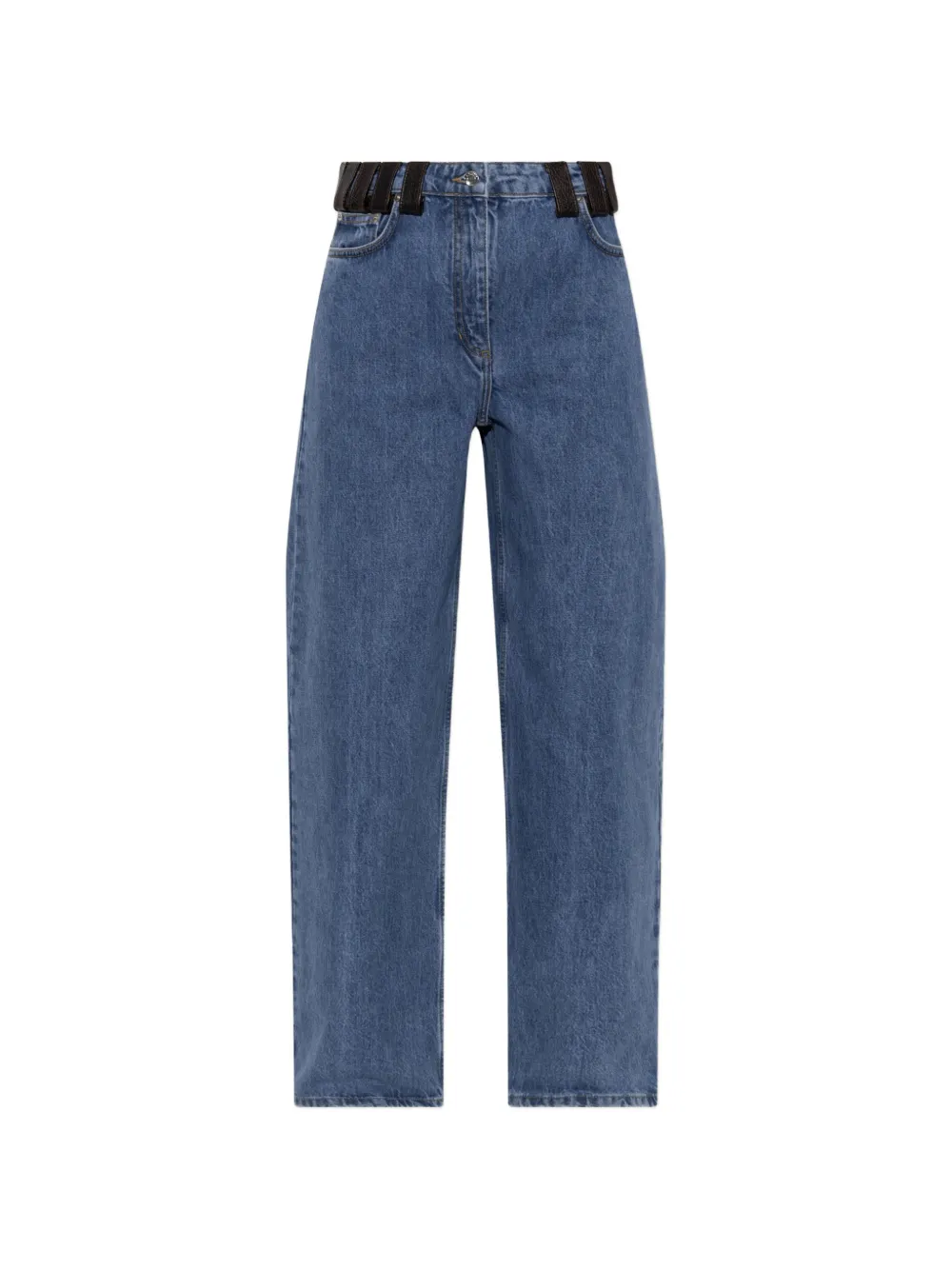 IRO Archies leather-trimmed jeans - Blu