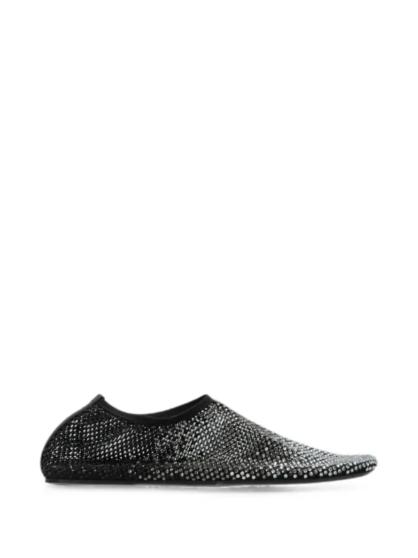 Christopher Esber Minette Crystal-embellished Ballet Flats in Black
