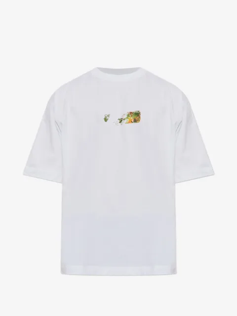 Off-White تيشيرت قطن بطبعة شعار الماركة