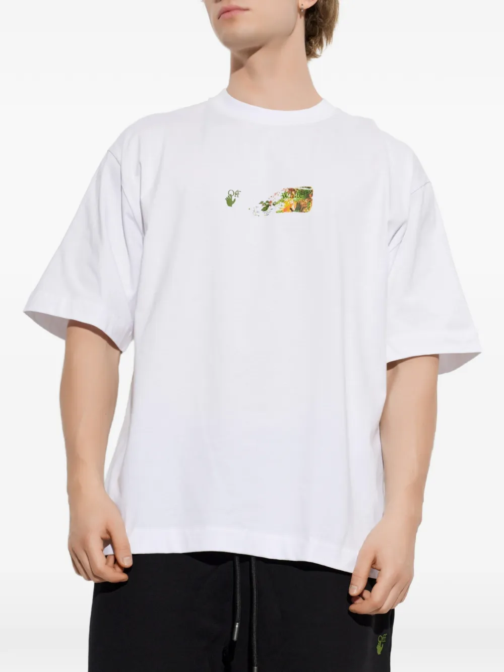 Off-White Katoenen T-shirt met logoprint Wit