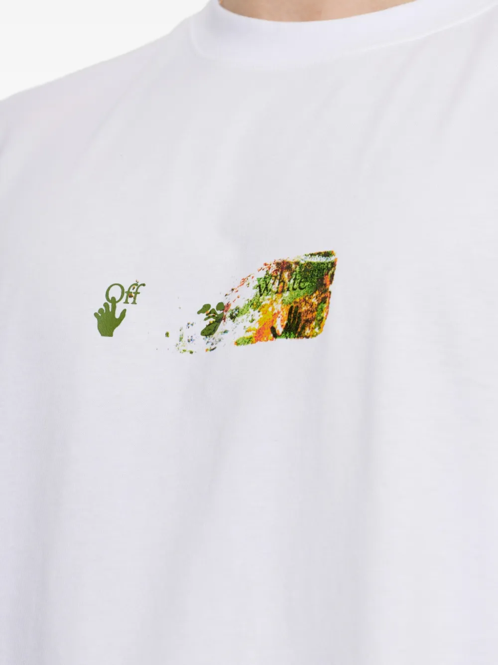 Off-White Katoenen T-shirt met logoprint Wit