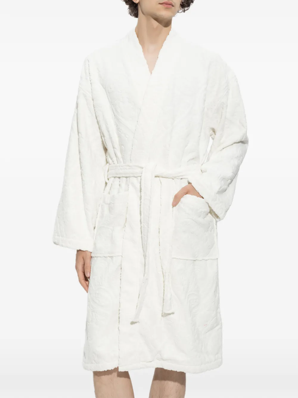 ETRO HOME Badjas met paisley-jacquard Wit