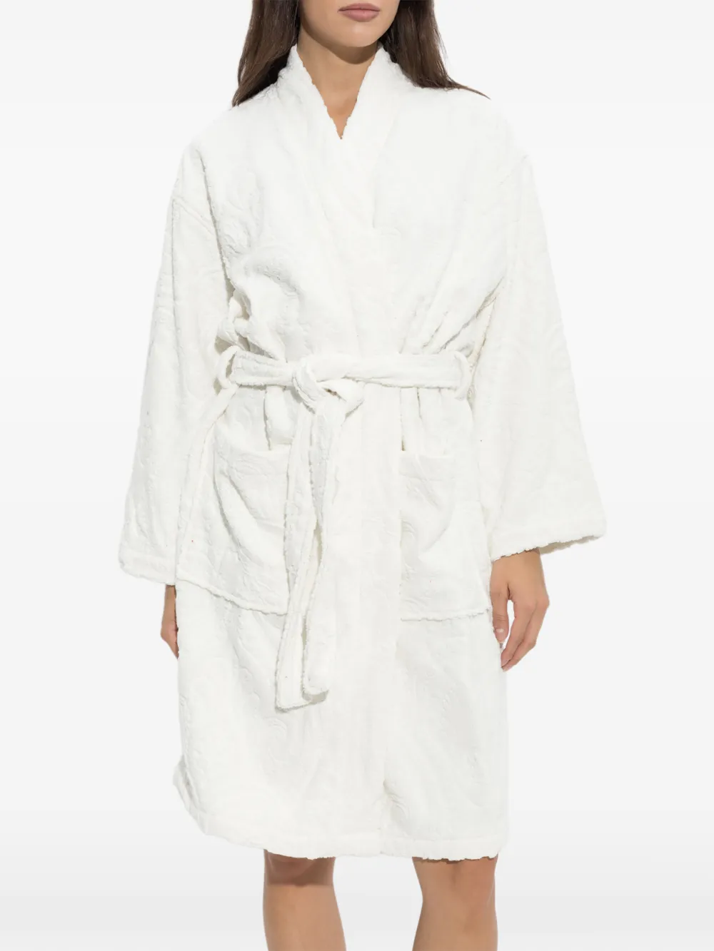 ETRO HOME Badjas met paisley-jacquard Wit