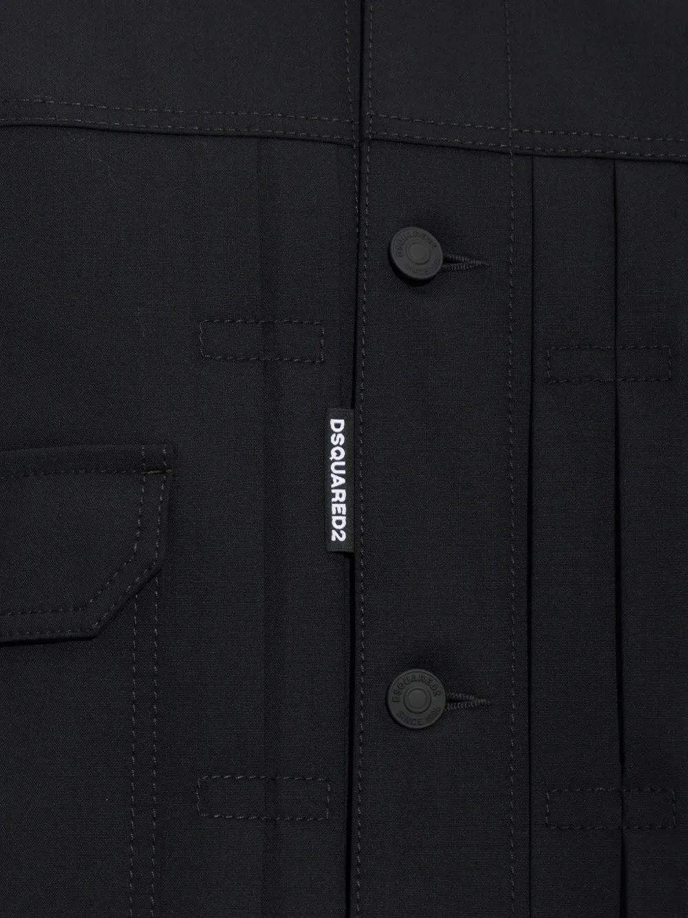 Dsquared2 Wool Jacket In Black