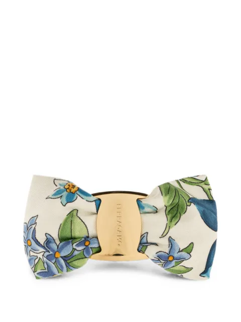 Ferragamo broche para el cabello Vara con estampado de primavera