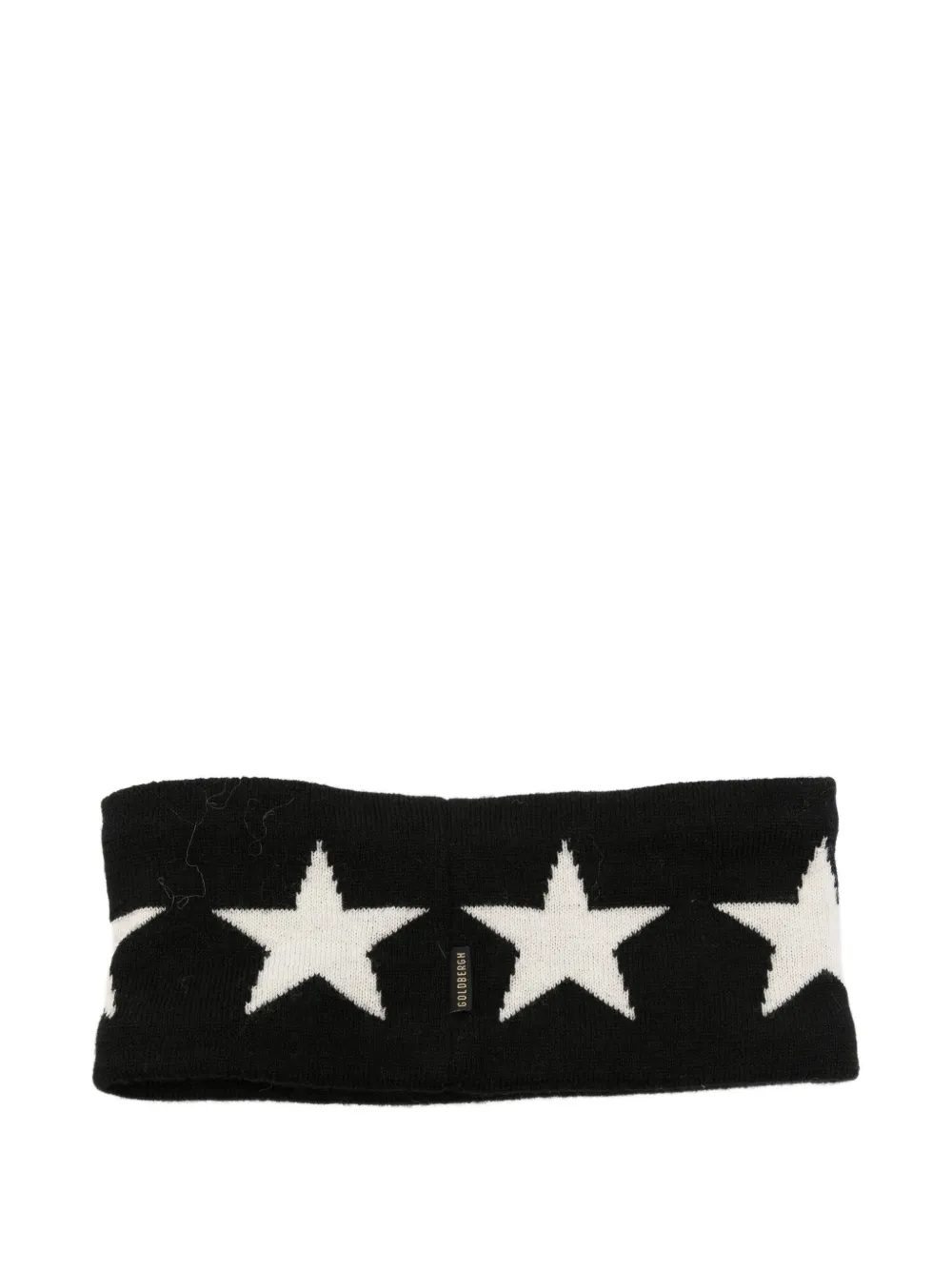 Goldbergh Cosmic haarband met ster-intarsia Zwart