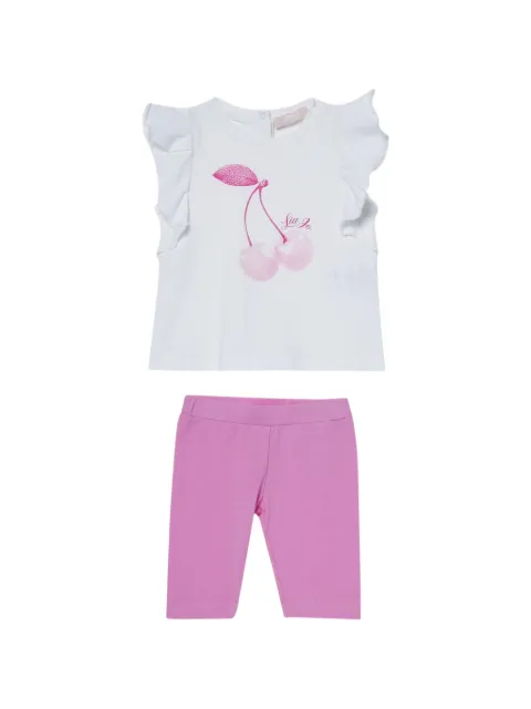 Liu Jo Kids cherry-print ruffled set
