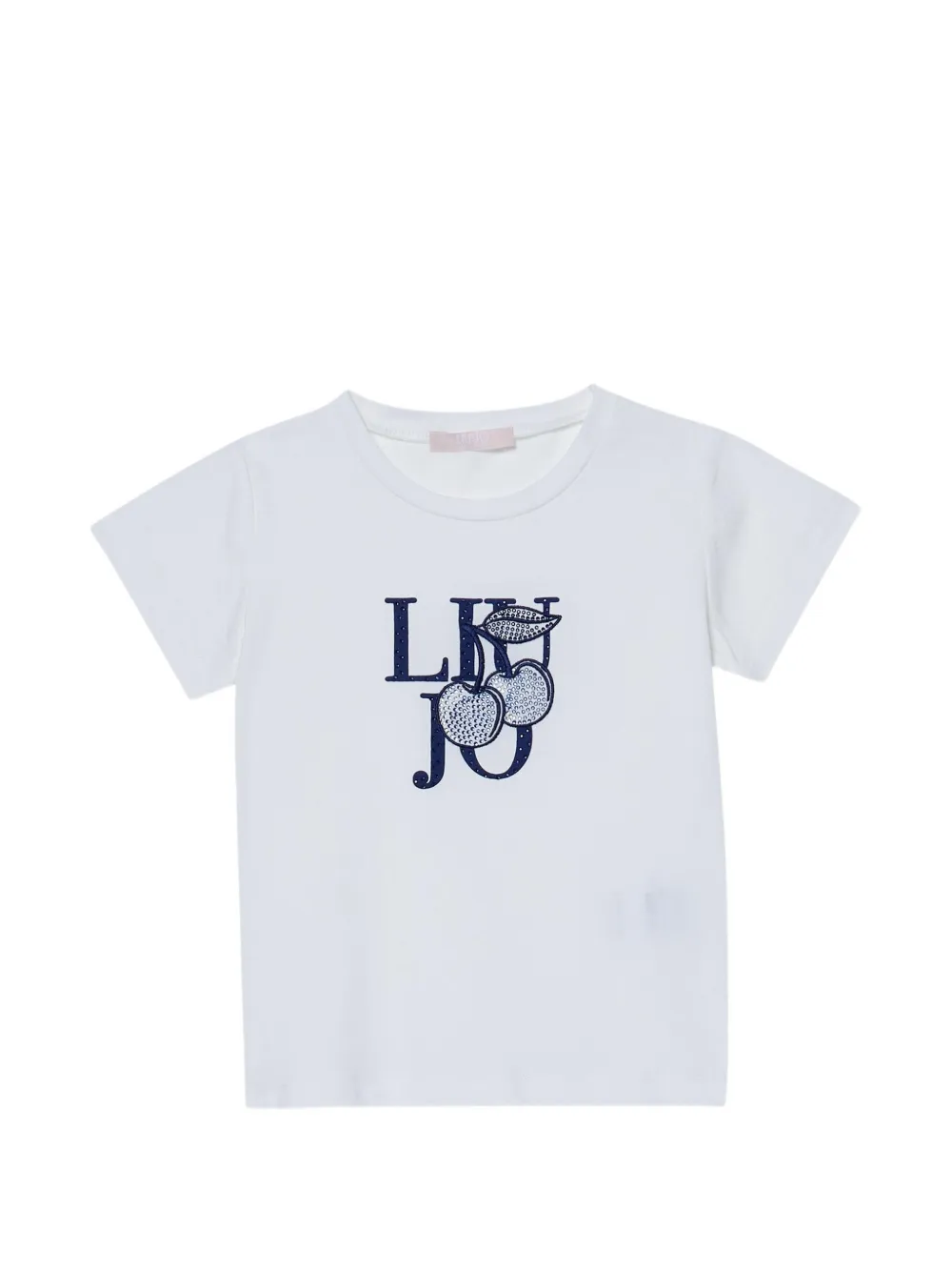 Liu Jo Kids cherry-print logo-print T-shirt - Bianco