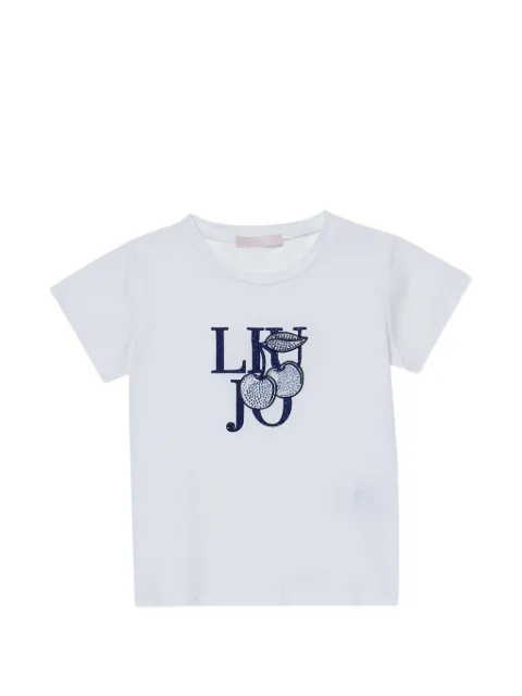 Liu Jo Kids cherry-print logo-print T-shirt