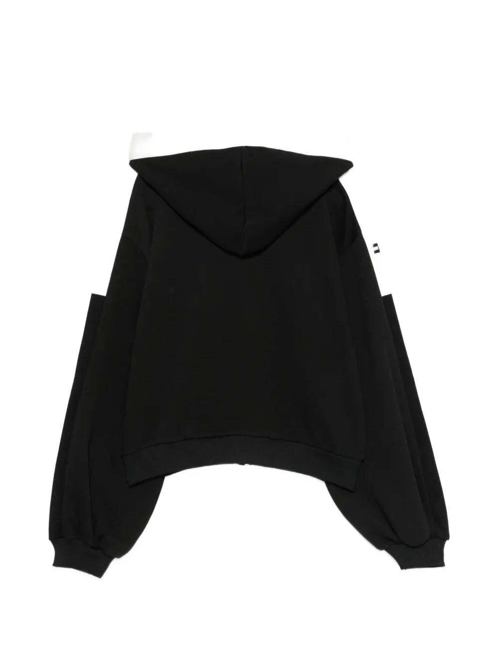Elisabetta Franchi Kids Hoodie met logoprint en rits Zwart