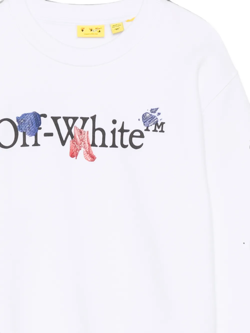 Off-White Kids Sweater met logoprint Wit