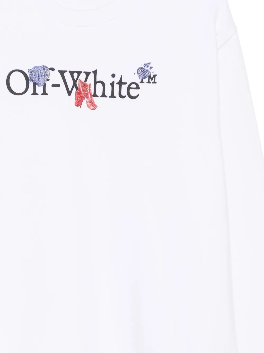 Off-White Kids Sweater met logoprint Wit