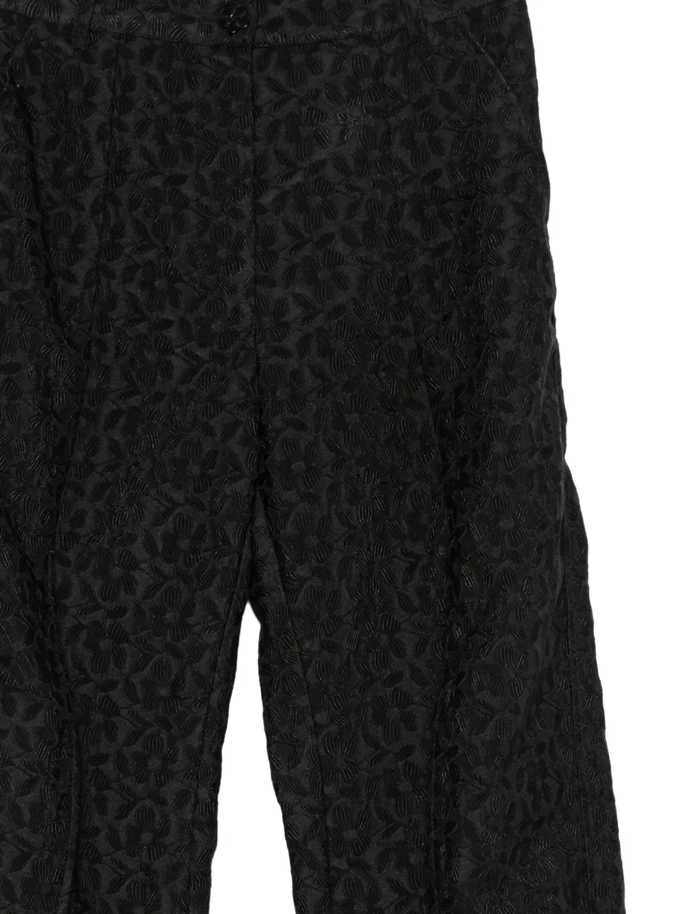 Cecilie Bahnsen Begonia broek met bloemen-jacquard Zwart