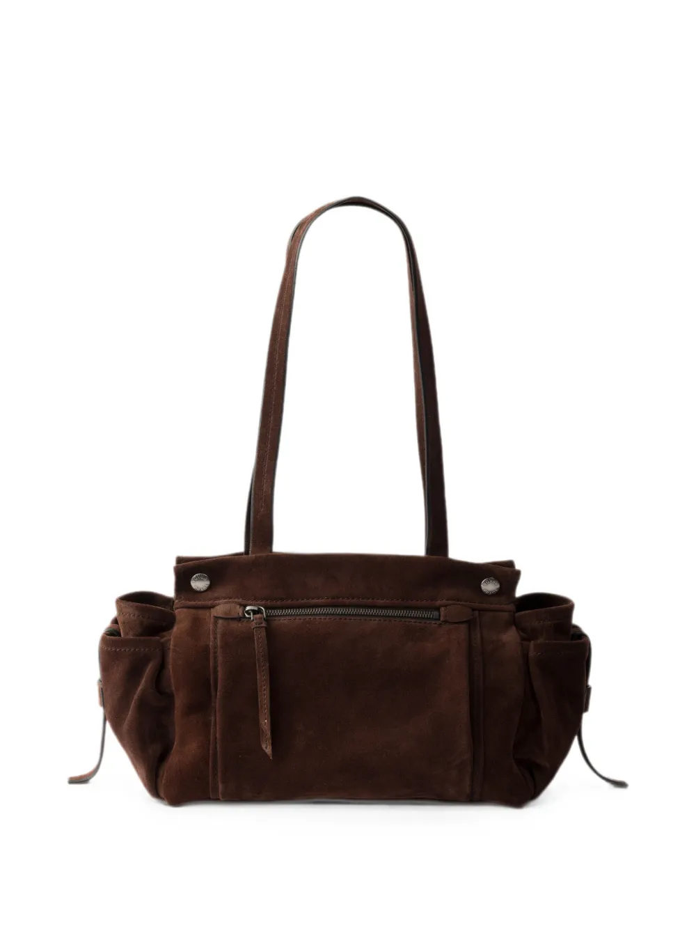 Prada Medium suède shopper Bruin