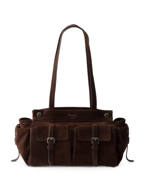Prada medium suede tote bag
