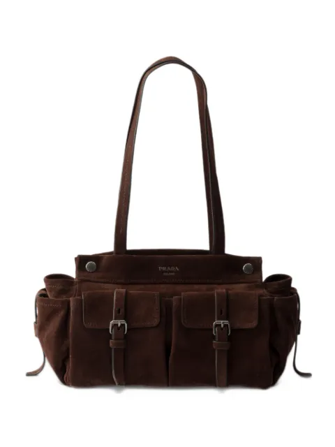 Prada medium suede tote bag