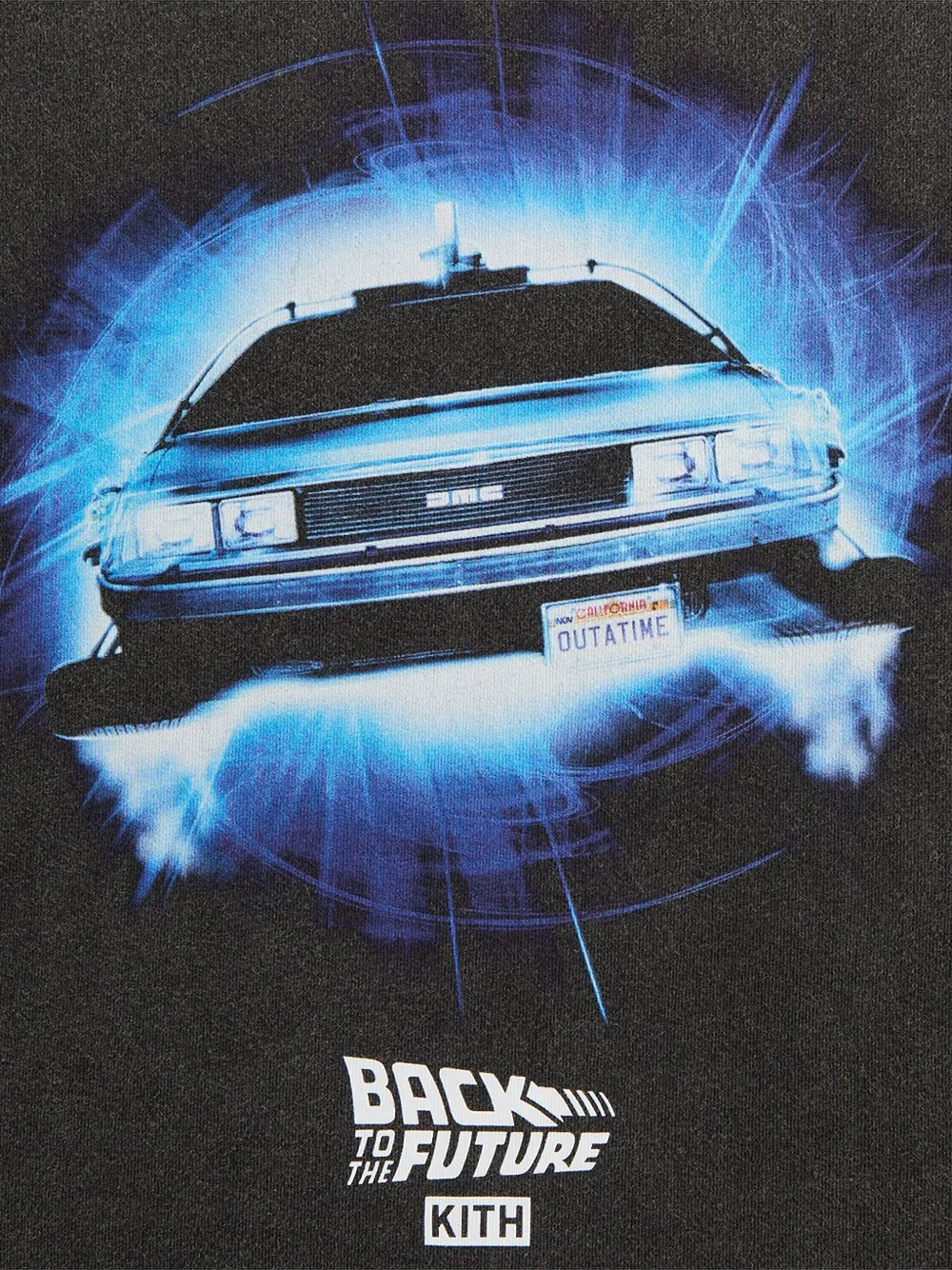 KITH x Back to the Future DeLorean T-shirt Zwart