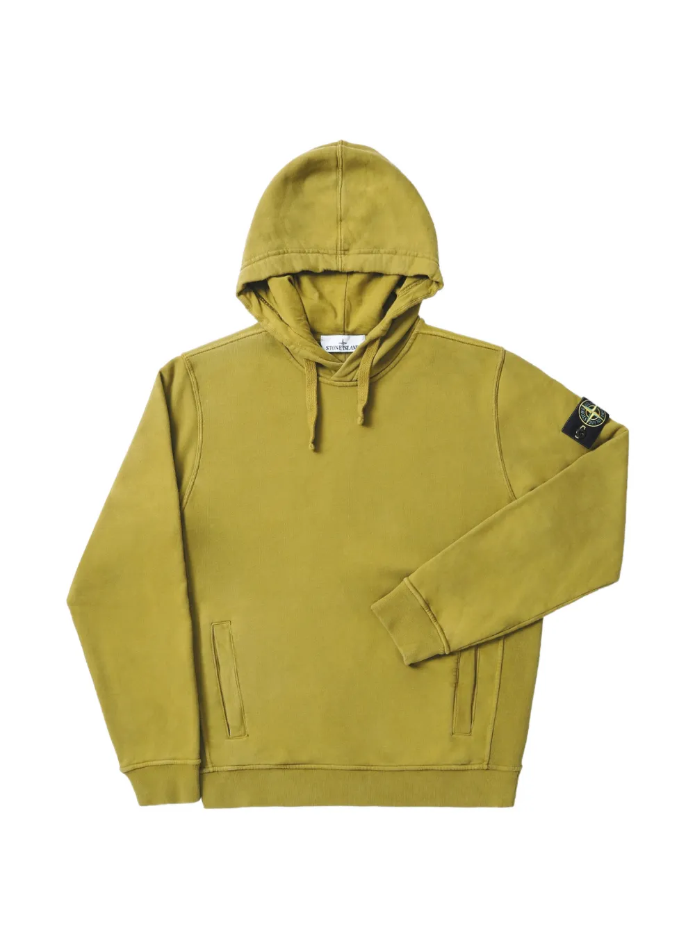 Stone Island logo-patch hoodie - Verde