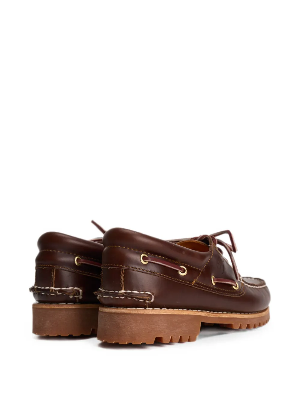 Timberland Sebago Ranger Waxy lug-sole boat shoes Rood