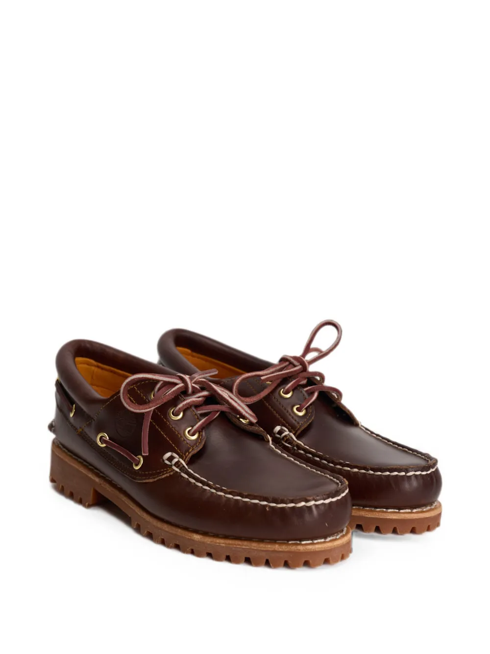 Timberland Sebago Ranger Waxy lug-sole boat shoes Rood