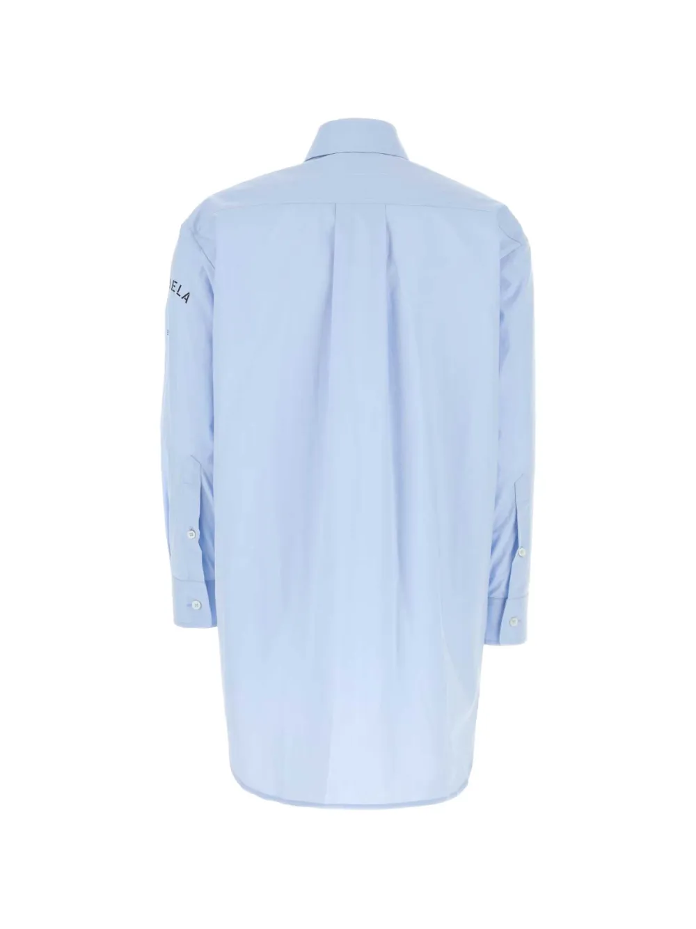 MM6 Maison Margiela Popeline blouse met logo-print Blauw