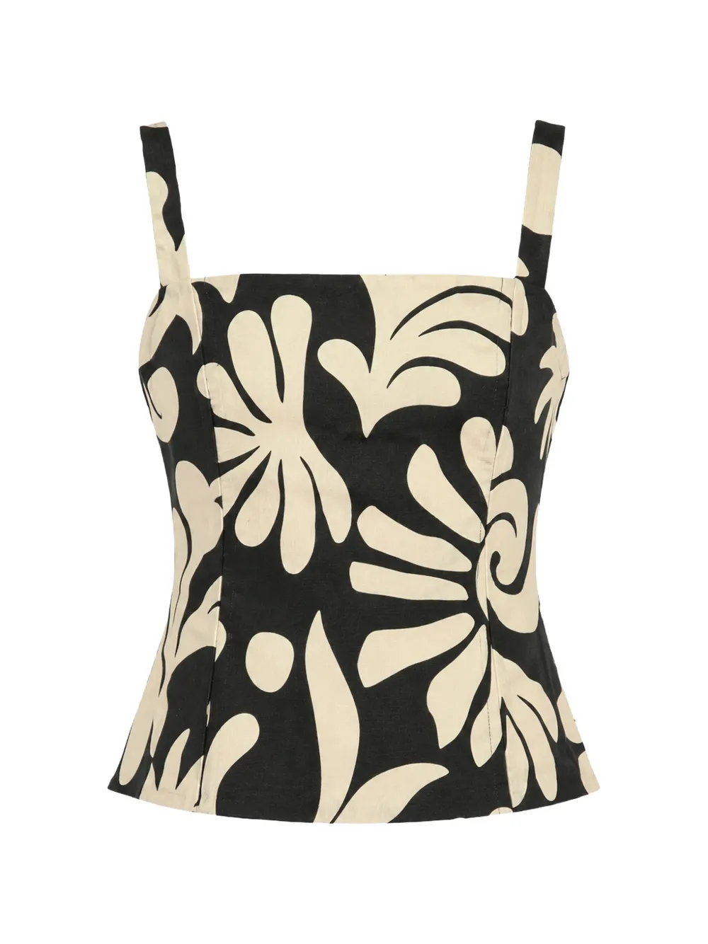 Cala de la Cruz floral-print top - Nero