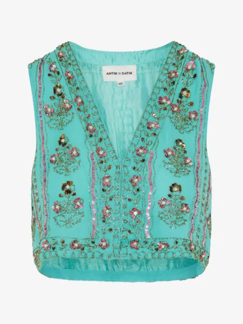 Antik Batik Simone embroidered gilet
