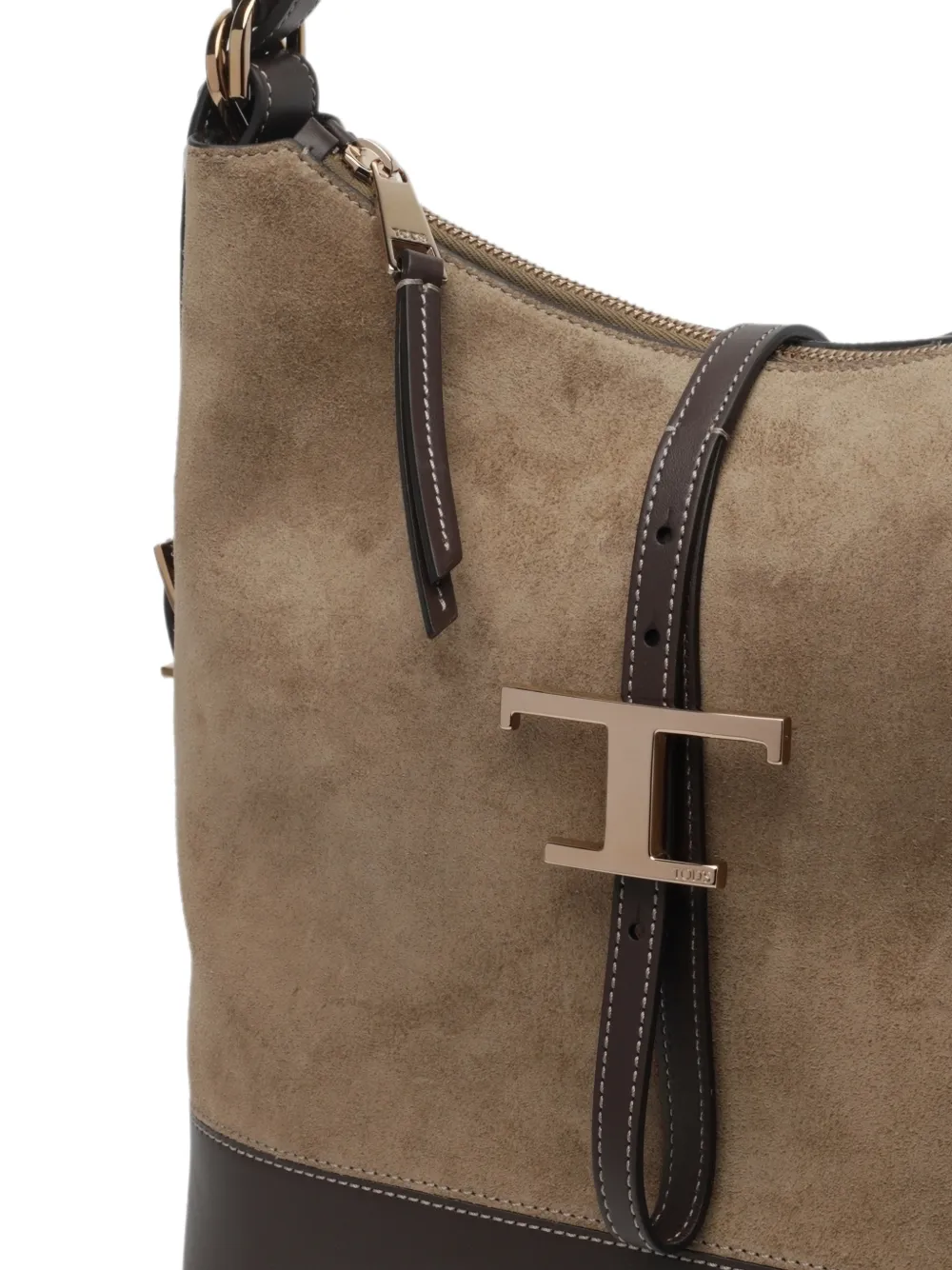 Tod's T-Timeless suede leather backpack Beige