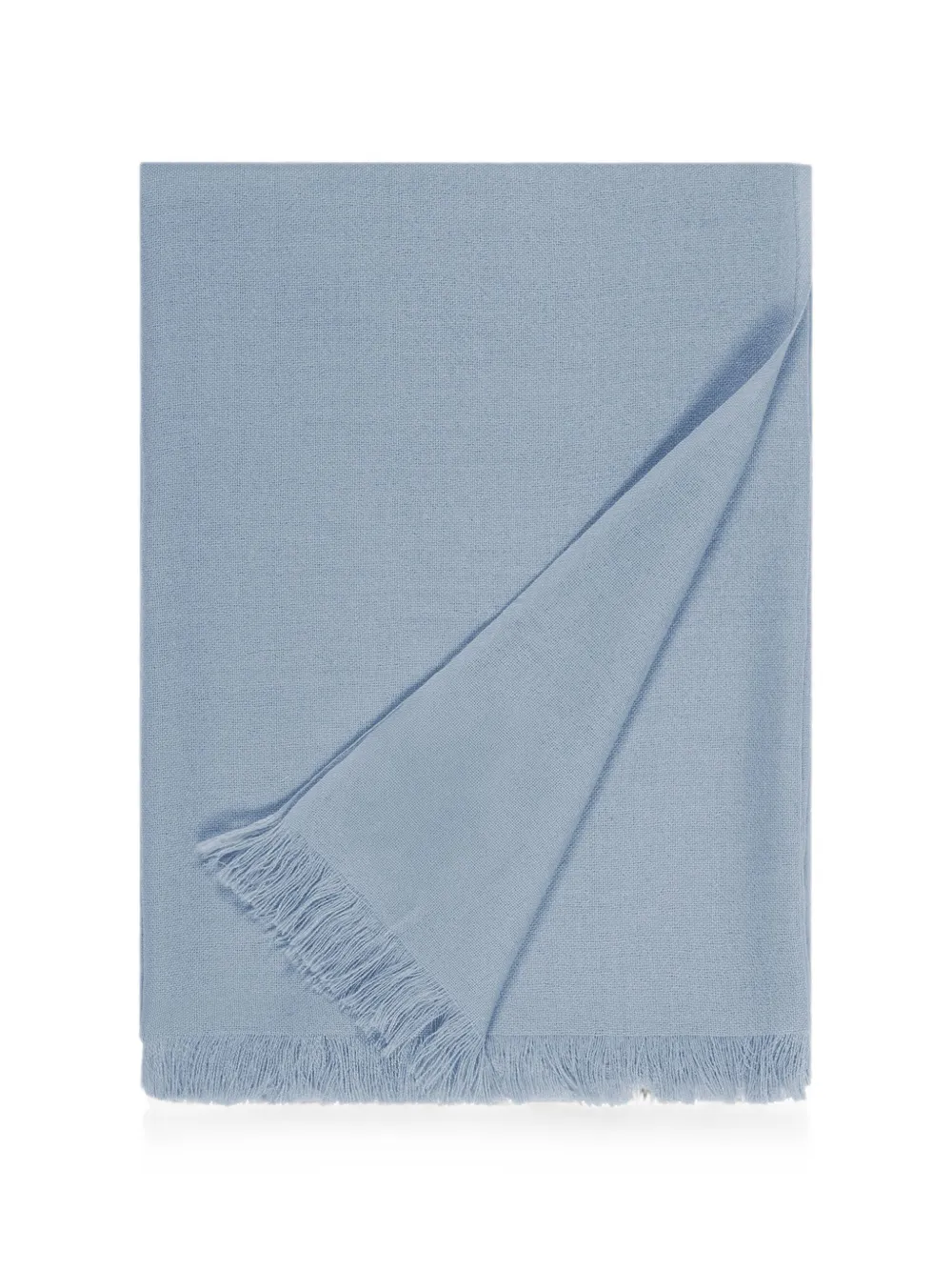 Bompard Voile Stole Fringed Scarf In Blue