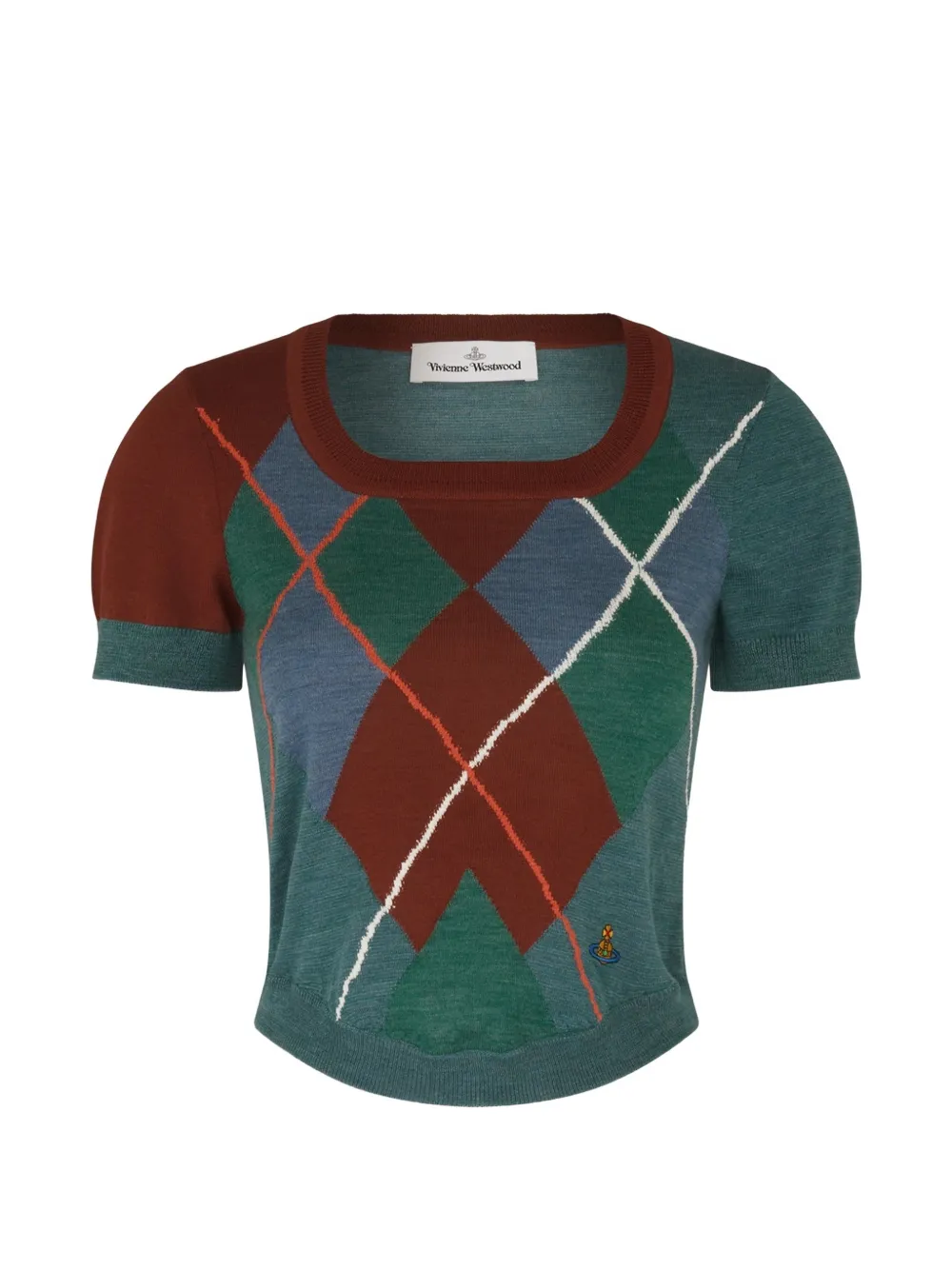 Vivienne Westwood argyle knitted T-shirt - Verde