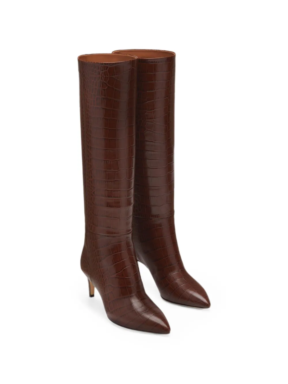 Paris Texas Stiletto Boot 60 crocodile-embossed leather boots Bruin