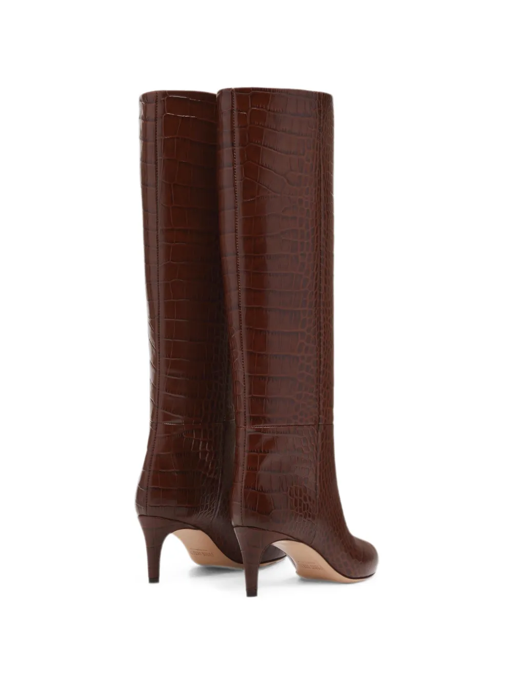 Paris Texas Stiletto Boot 60 crocodile-embossed leather boots Bruin