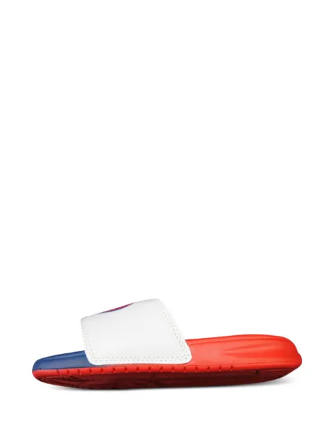 Champion logo-patch colour-block slides