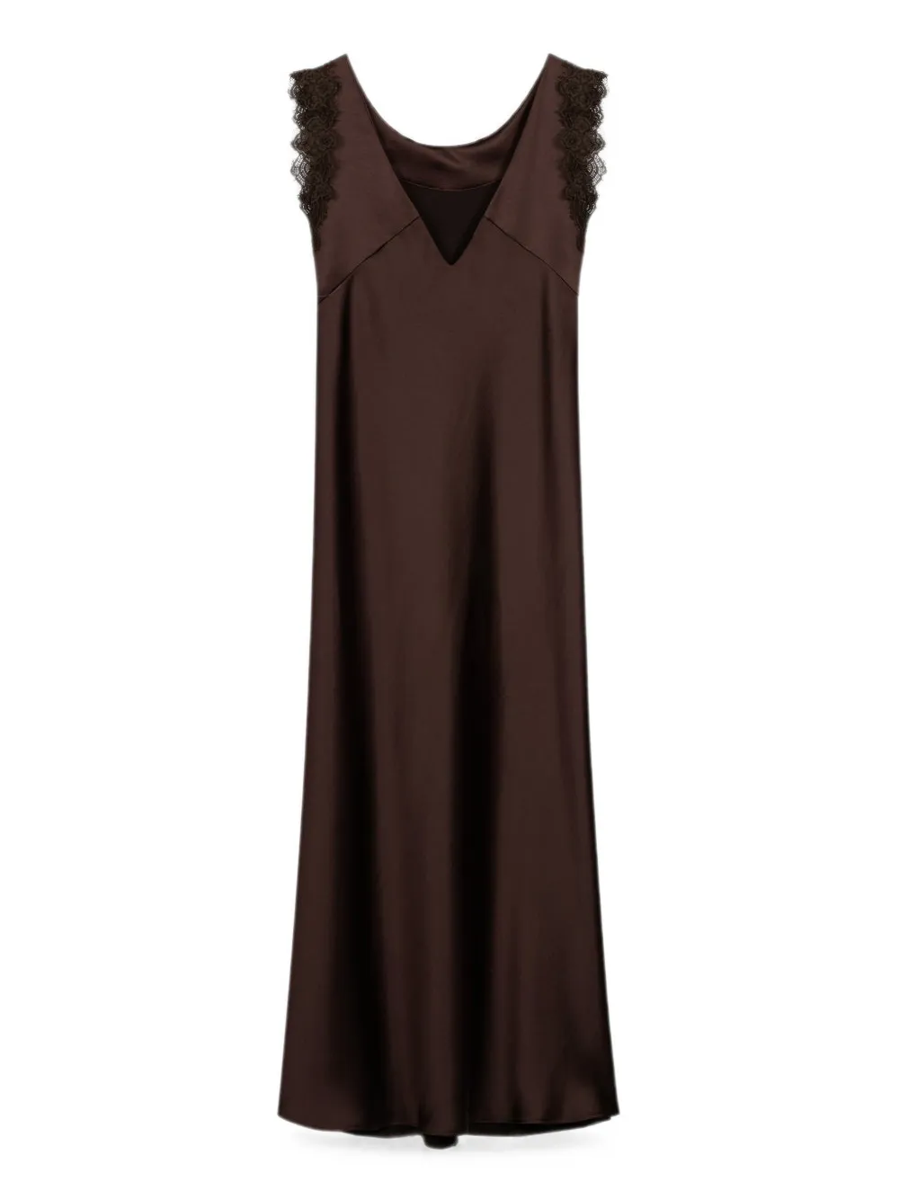 Luisa Cerano lace-trim maxi dress